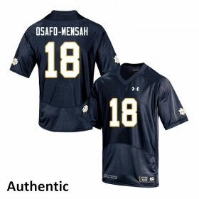 Sale - Navy Nana Osafo-Mensah #18 UND Fighting Irish Authentic Men Alumni College Football Jersey