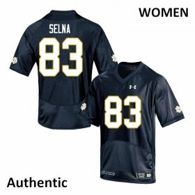 Sale - Navy Charlie Selna #83 UND Fighting Irish Authentic Women Official College Football Jersey