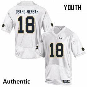 Sale - White Nana Osafo-Mensah #18 UND Fighting Irish Authentic Youth Classic College Football Jersey