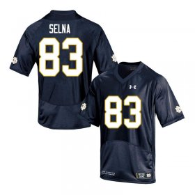 Sale - Navy Charlie Selna #83 UND Fighting Irish Game Men Alumni High School Football Jersey