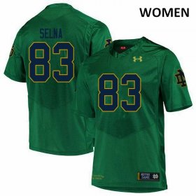 Sale - Green Charlie Selna #83 UND Fighting Irish Game Women Official NCAA Football Jersey