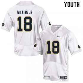 Sale - White Joe Wilkins Jr. #18 UND Fighting Irish Game Youth Classic University Football Jersey