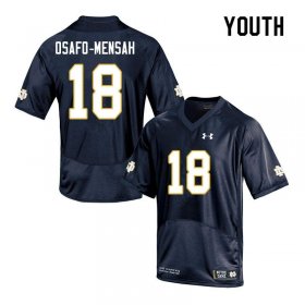 Sale - Navy Nana Osafo-Mensah #18 UND Fighting Irish Game Youth Classic NCAA Football Jersey