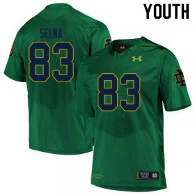 Sale - Green Charlie Selna #83 UND Fighting Irish Game Youth Classic High School Football Jersey